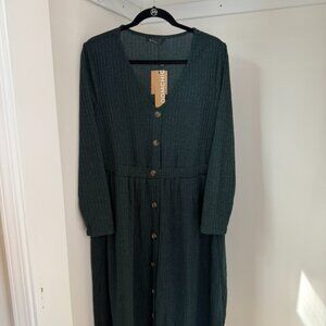 BloomChic Long Sleeve Dress with Buttons
